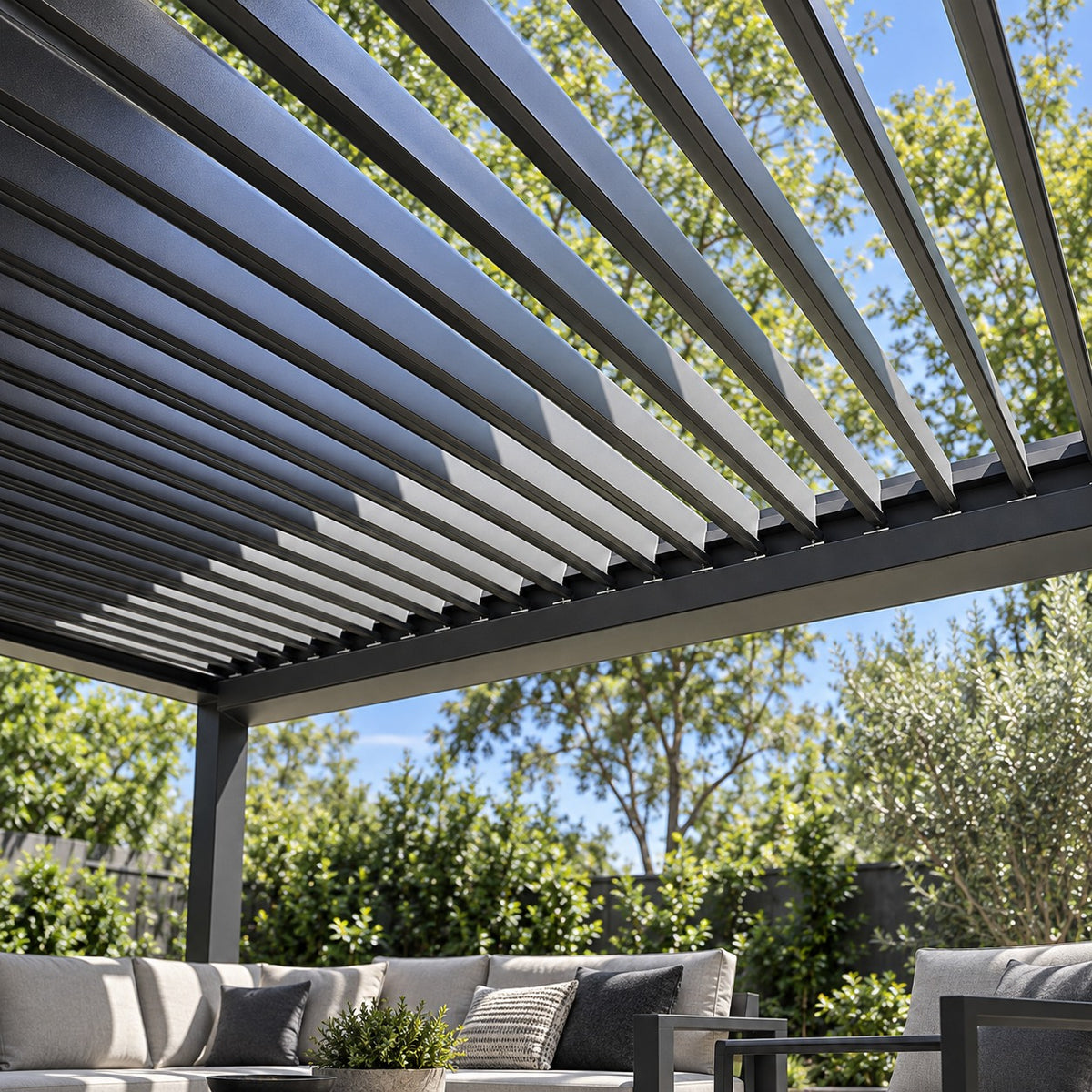 IKE Motorized Tilting Louver Pergola